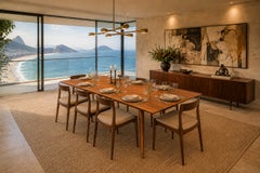 Mesa de comedor Mid Century Modern en Caviuna, Ernesto Hauner para Mobilinea, años 50