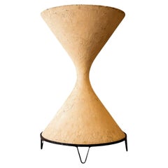 Hour-Glass Shaped Planter in Fiber Cement with Iron Base, Willy Guhl, 1960s