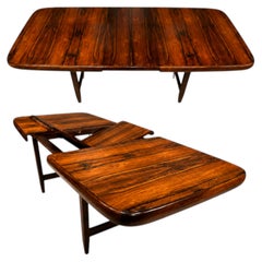 Brazilian Mid-Century Modern Extendable Dining Table in Hardwood, Loher, 1960s