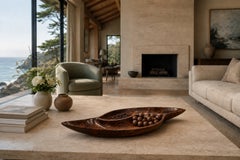 Vassoio scultoreo in legno di jacarandá e palissandro, stile Moderno brasiliano della metà del secolo