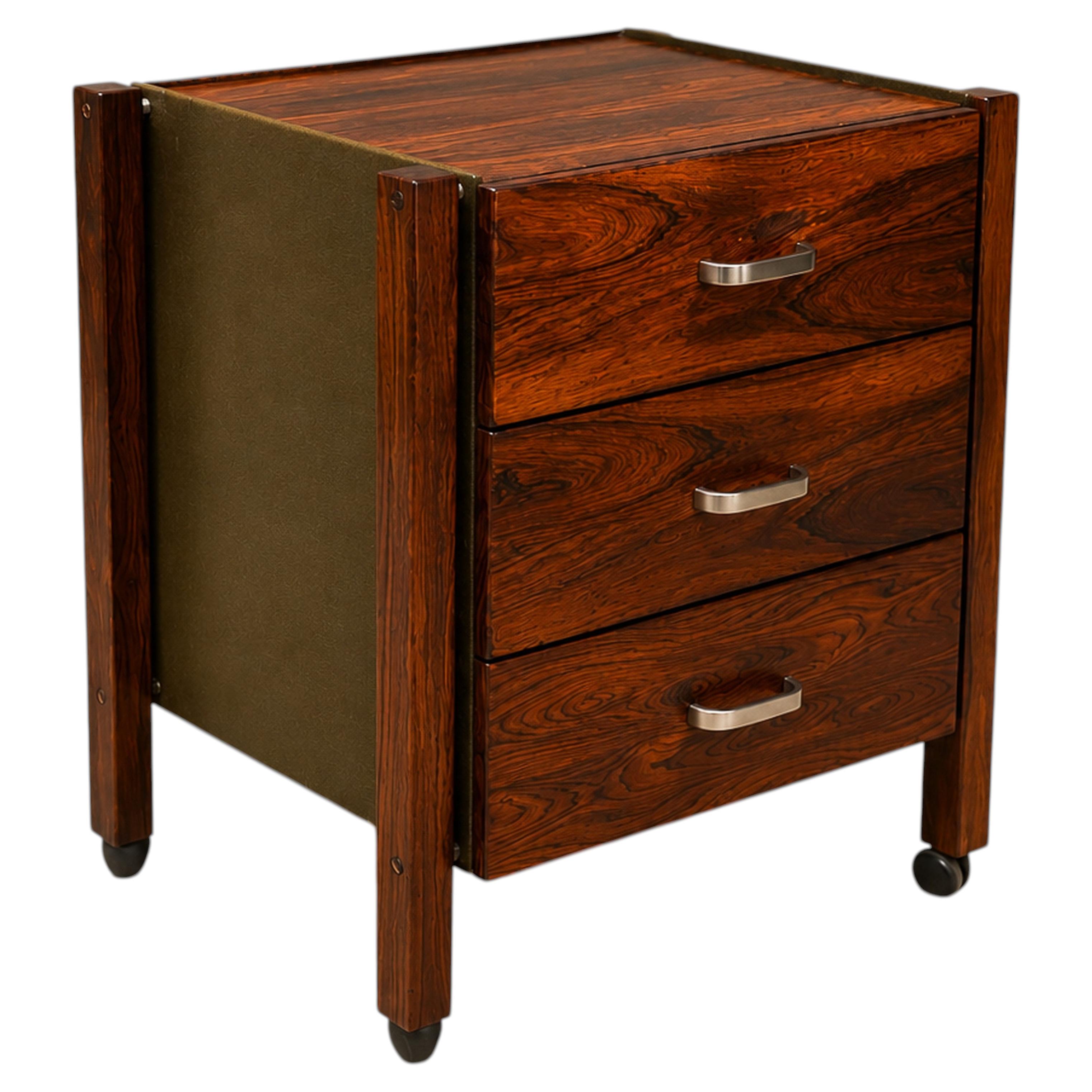 Brazilian Modern Filing Cabinet & Drawers in Rosewood, Jorge Zalszupin, 1960’s For Sale