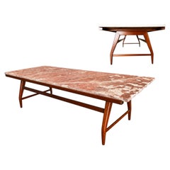1950s Brazilian Modern Coffee Table by Giuseppe Scapinelli in Caviúna Wood, 1955