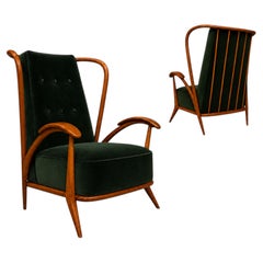 Poltrona in Wood Wood & Greene & Greene Mohair, Giuseppe Scapinelli, Brasile, anni '50