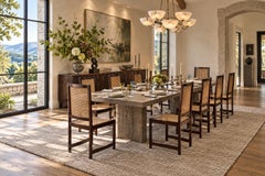 Set of 10 Brazilian Modern Dining Chairs in Rosewood & Cane, Móveis Primus, 1960
