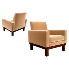 Brazilian Modern Armchair in Rosewood and Honey-Camel Mohair, 1960s