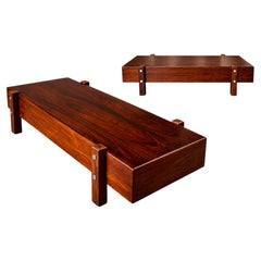 Brazilian Modern “Eleh” Coffee Table / Bench in Rosewood, Sergio Rodrigues, 1965