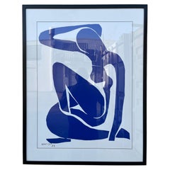 Large Vintage Henri Matisse "Blue Nude III" Framed Reproduction. Circa 1980s