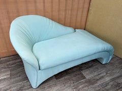 1990s Postmodern Upholstered Chaise Lounge By Carson's Furniture.
