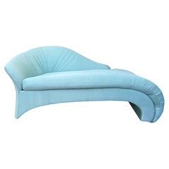 1990s Postmodern Upholstered Chaise Lounge By Carson's Furniture.