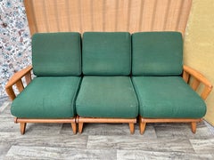 Three Piece Mid Century Modern Heywood Wakefield Sectional Sofa. Circa 1950s