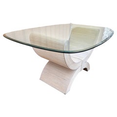 Coastal Stryle Pencil Reed Dining Table in the Betty Cobonpue Manner. C 1980's