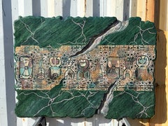 Post Modern Faux Marble Mesoamerican Inspired Wall Hanging Sculpture. C 1980s.