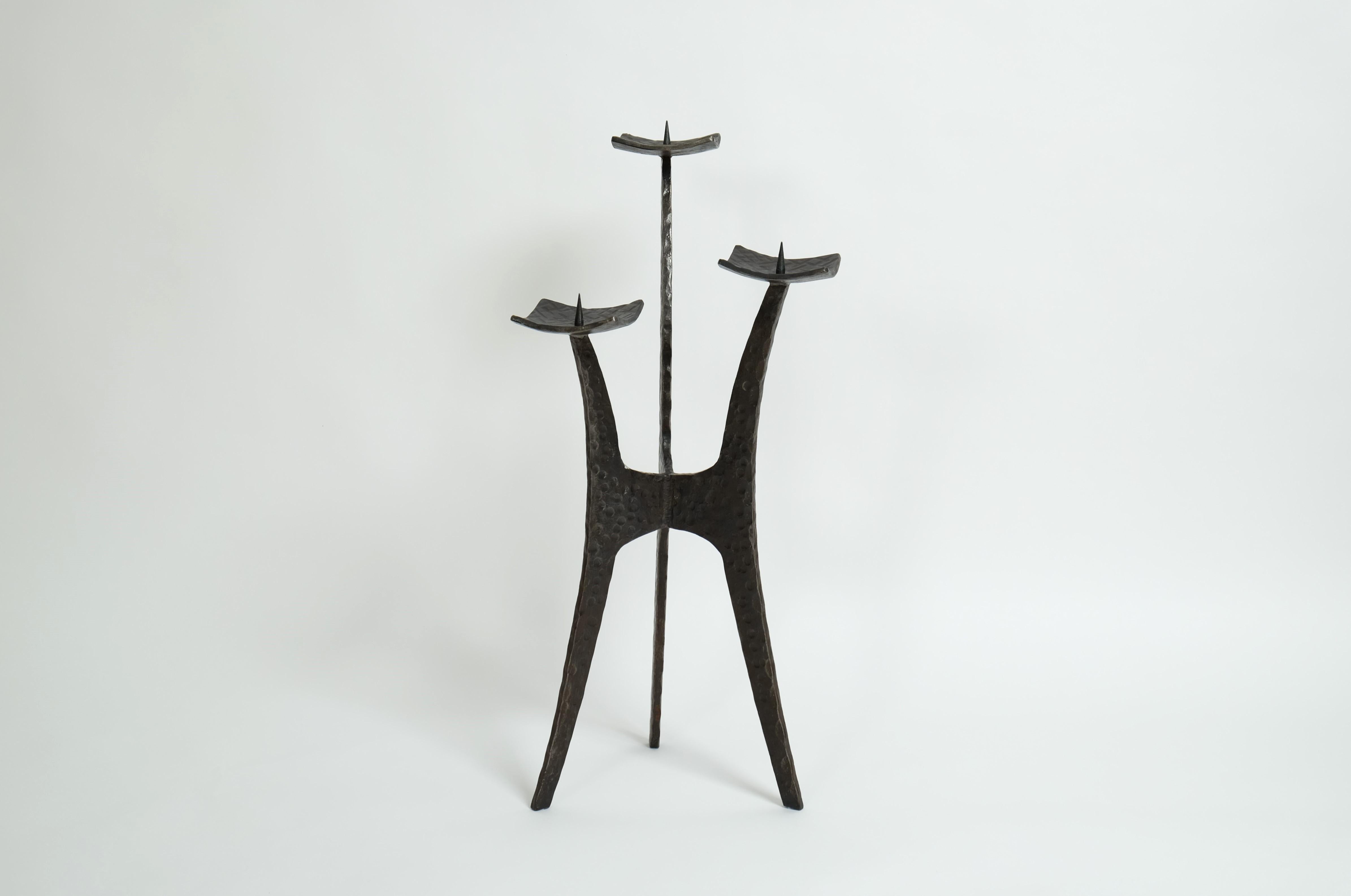 Large brutalist style candlestick holder of Wrought iron, Germany, 1950s.


Dimensions:
Height 30.7