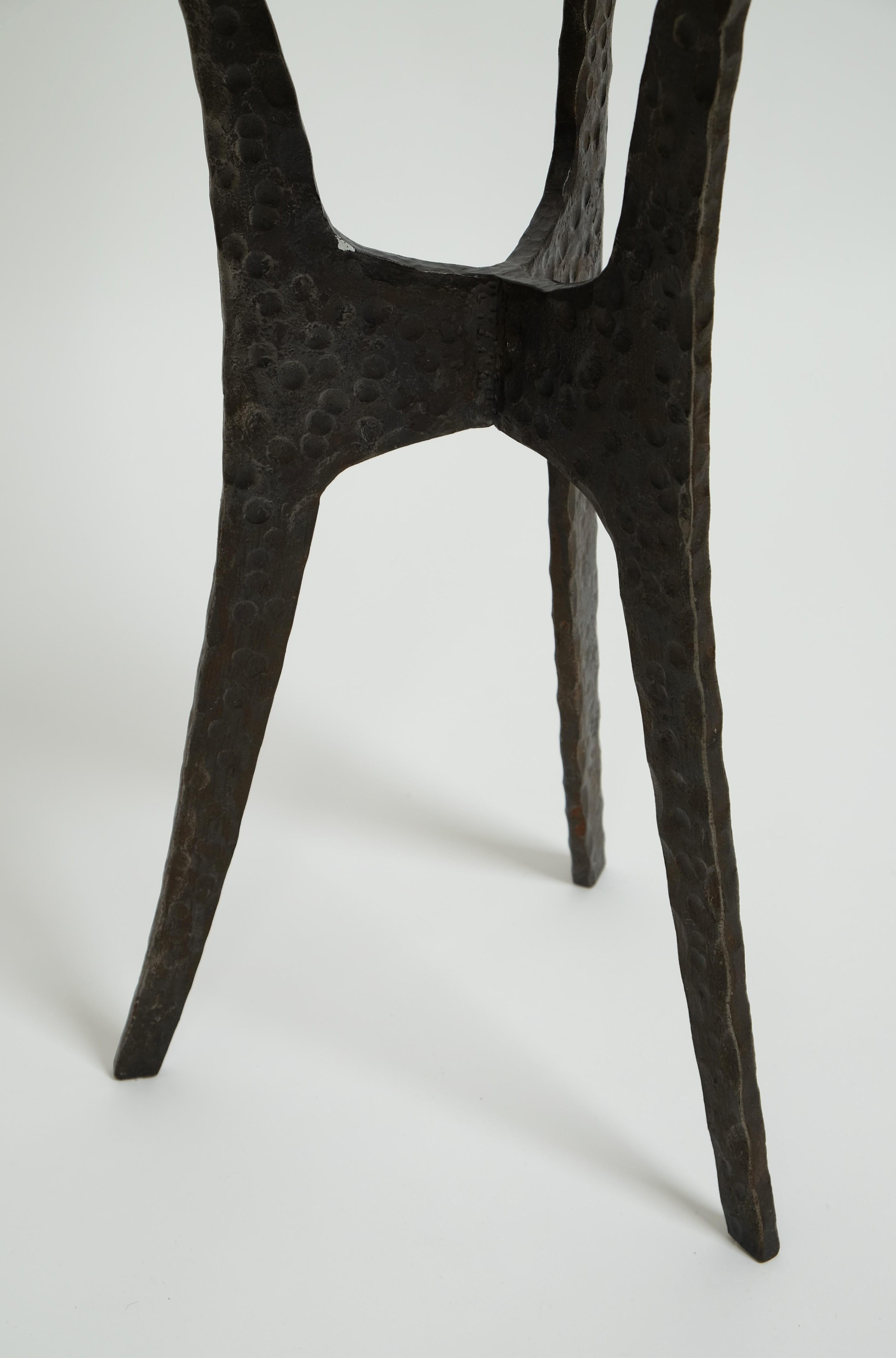 XL Brutalist Style Candlestick Holder Of Wrought Iron, Germany, 1950s For Sale 16
