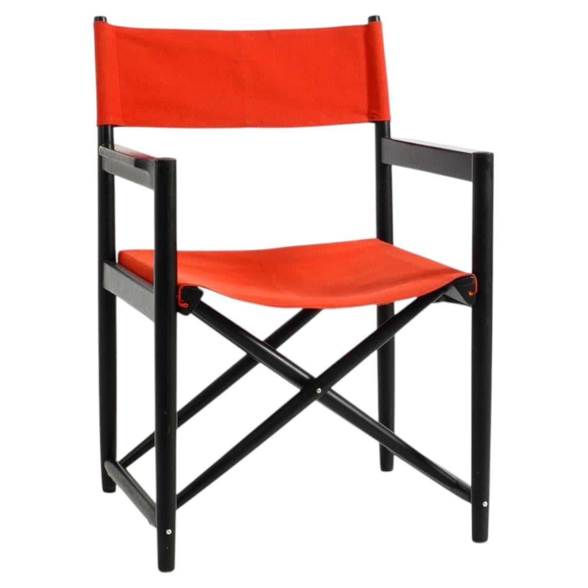 1980s black wooden folding chair Model 903 by Kurt Culetto for Horgen Glarus For Sale