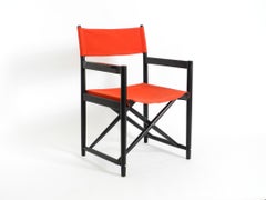 1980s black wooden folding chair Model 903 by Kurt Culetto for Horgen Glarus