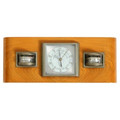 Stazione meteorologica analogica originale in stile mid-century modern di G. Lufft