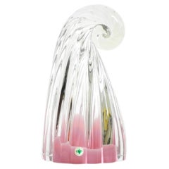 Große, mundgeblasene abstrakte Glasskulptur/Füllhorn von Beranek, Tschechien, 1960er Jahre