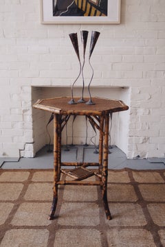 19th Century Aesthetic Movement Bamboo Side Table with Octagonal Top