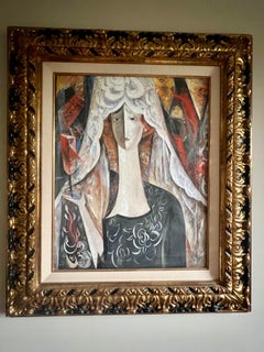 Original Natalia Gontcharova Spanische Frau 1922 Öl auf Leinwand Gemälde