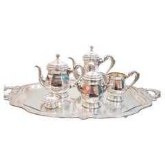 Vintage Alpaca Silver Plate Coffe & Tea set from  AlpPlat Elephant Spain 1950´s