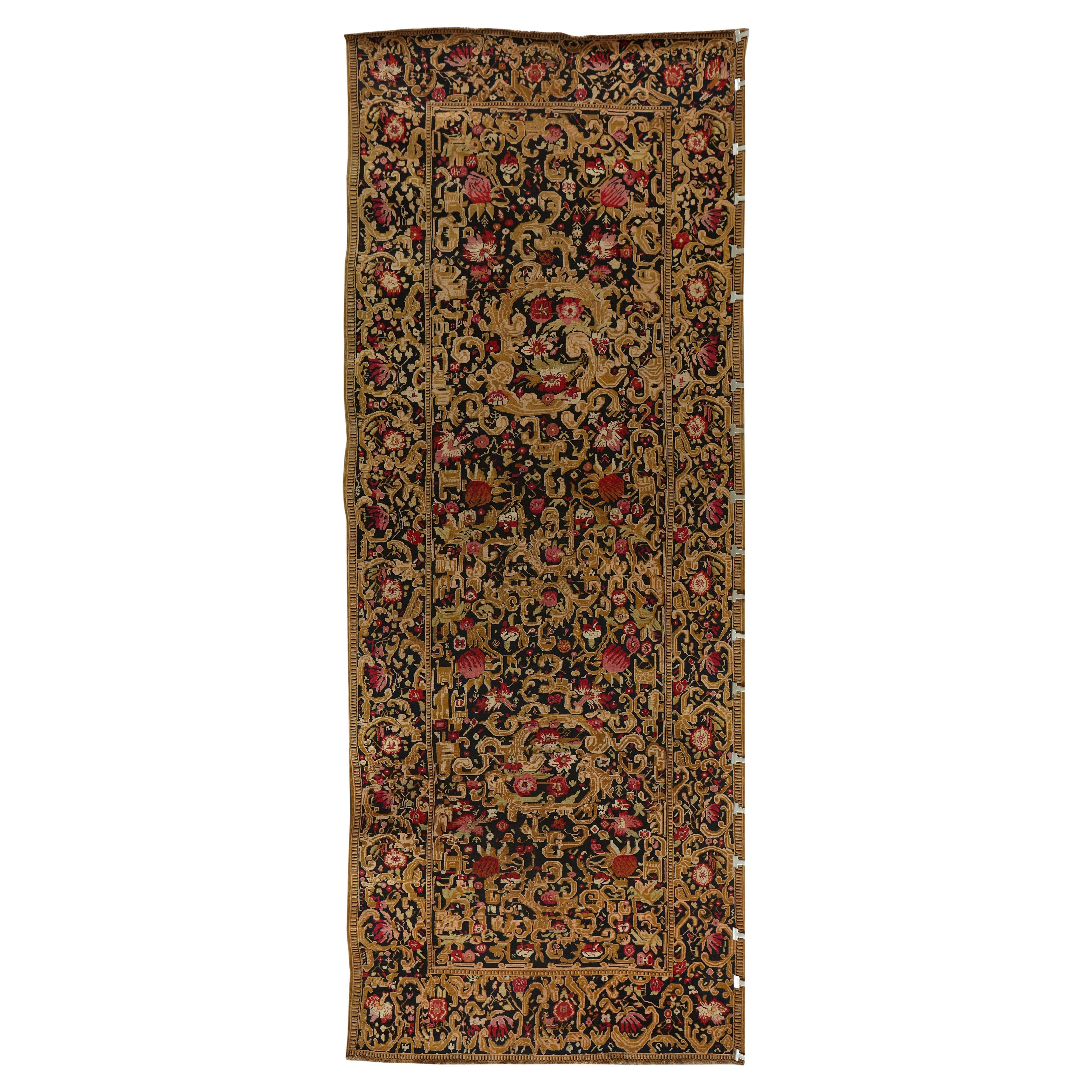 Savonnerie-Design Antiker Karabagh Gallery-Teppich