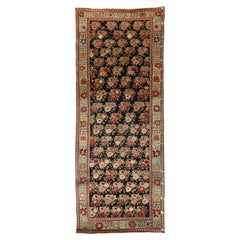 Elegant Floral Antique Karabagh Gallery Carpet