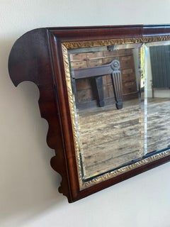 George 1st Walnut and Parcel Gilt Triple Plate Mirror