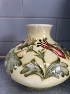 Moorcroft Vintage Rare Columbine Pattern Vase 13cm High, Signed and Stamped