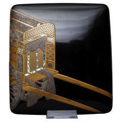 Japanese lacquer suzuri’bako 硯箱 (writing box) with ‘Rinpa School’-style design