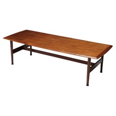 Grande tavolino da salotto scandinavo in teak, anni ’60