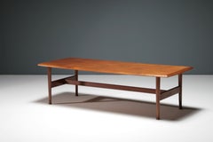 Grande tavolino da salotto scandinavo in teak, anni ’60