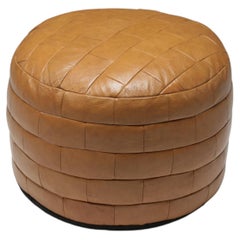 Pouf aus Patchwork-Leder von De Sede, Schweiz, 1960er Jahre