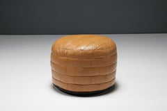 Pouf aus Patchwork-Leder von De Sede, Schweiz, 1960er Jahre