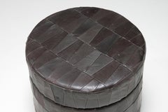 De Sede-Pouf aus Patchwork-Leder mit Rollen, Schweiz, 1960er Jahre