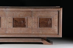 Sideboard in cerused quarter-sawn oak, France 1940s