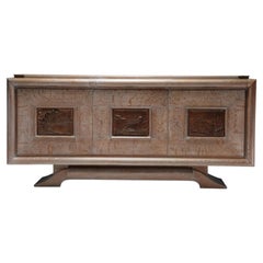 Sideboard in cerused quarter-sawn oak, France 1940s