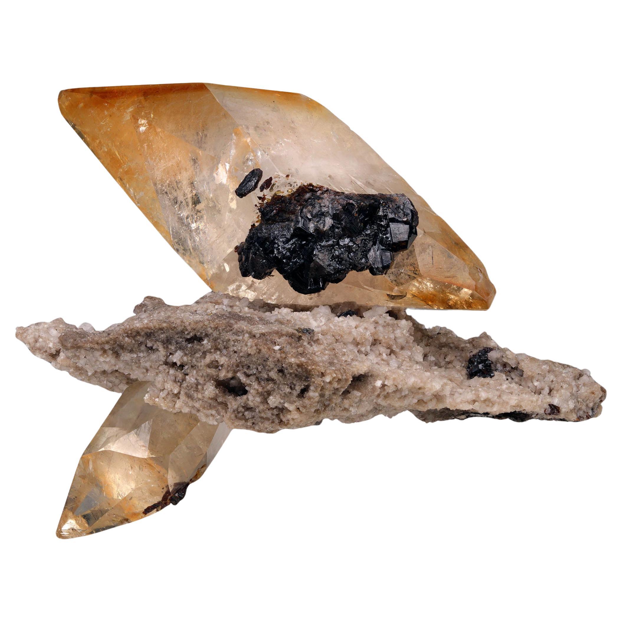 Calcite d'orme sur Barite avec sphalerite // 1,23 kg.