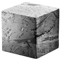 Antique Muonionalusta Meteorite Cube // 2" Diameter // 4.5 Billion Years Old