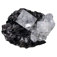Fluorite chiara di Dalnegorsk su Matrix