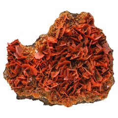 Wulfenite Sculpture from China, Rock Crystal, Floral Design, New