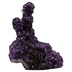 Uruguayan Amethyst Stalactites with Calcite, Natural Sculpture, New
