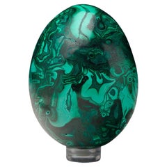 Hand-Polished Malachite Egg