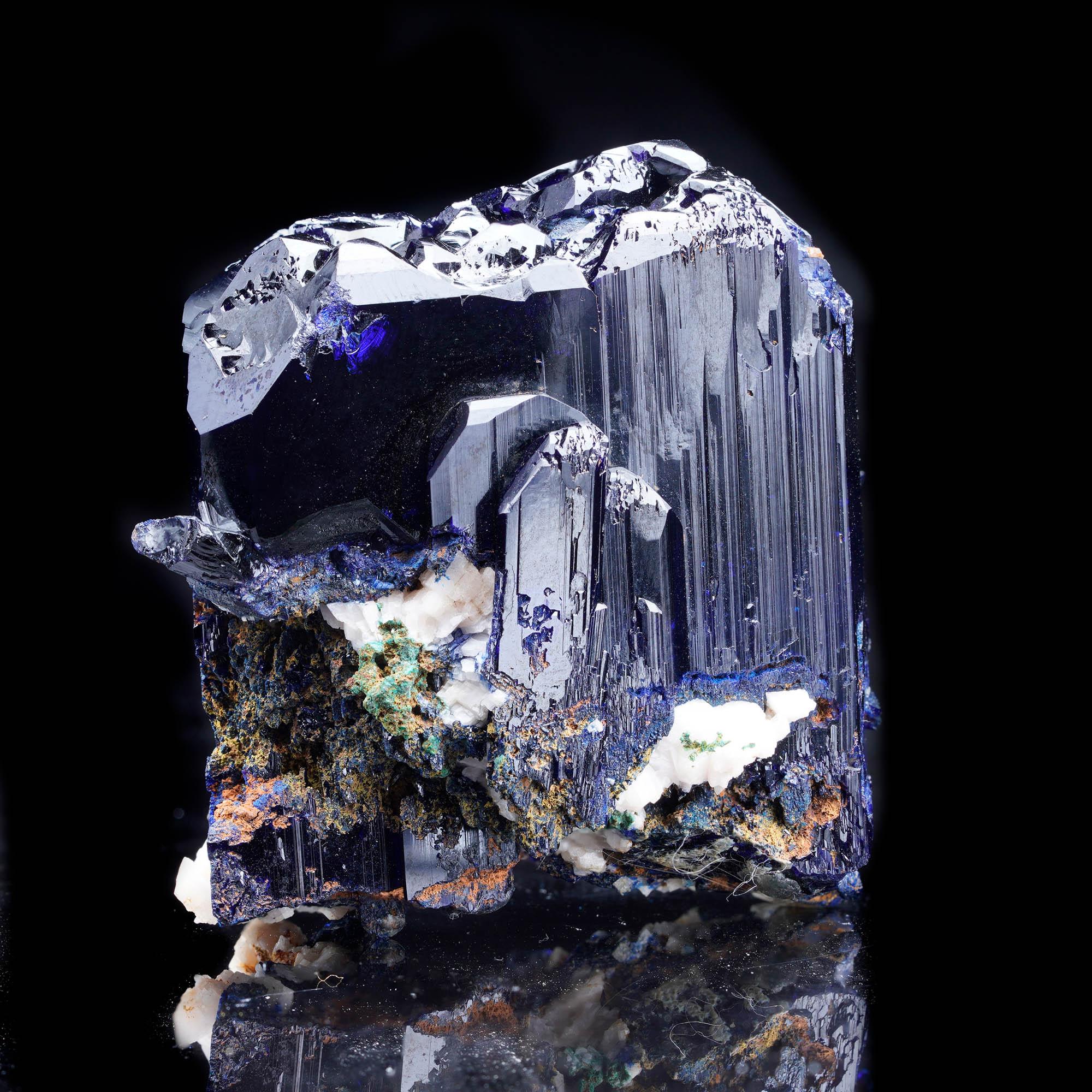 Azurite Crystal From Tsumeb Mine, Namibia In New Condition For Sale In New York, NY