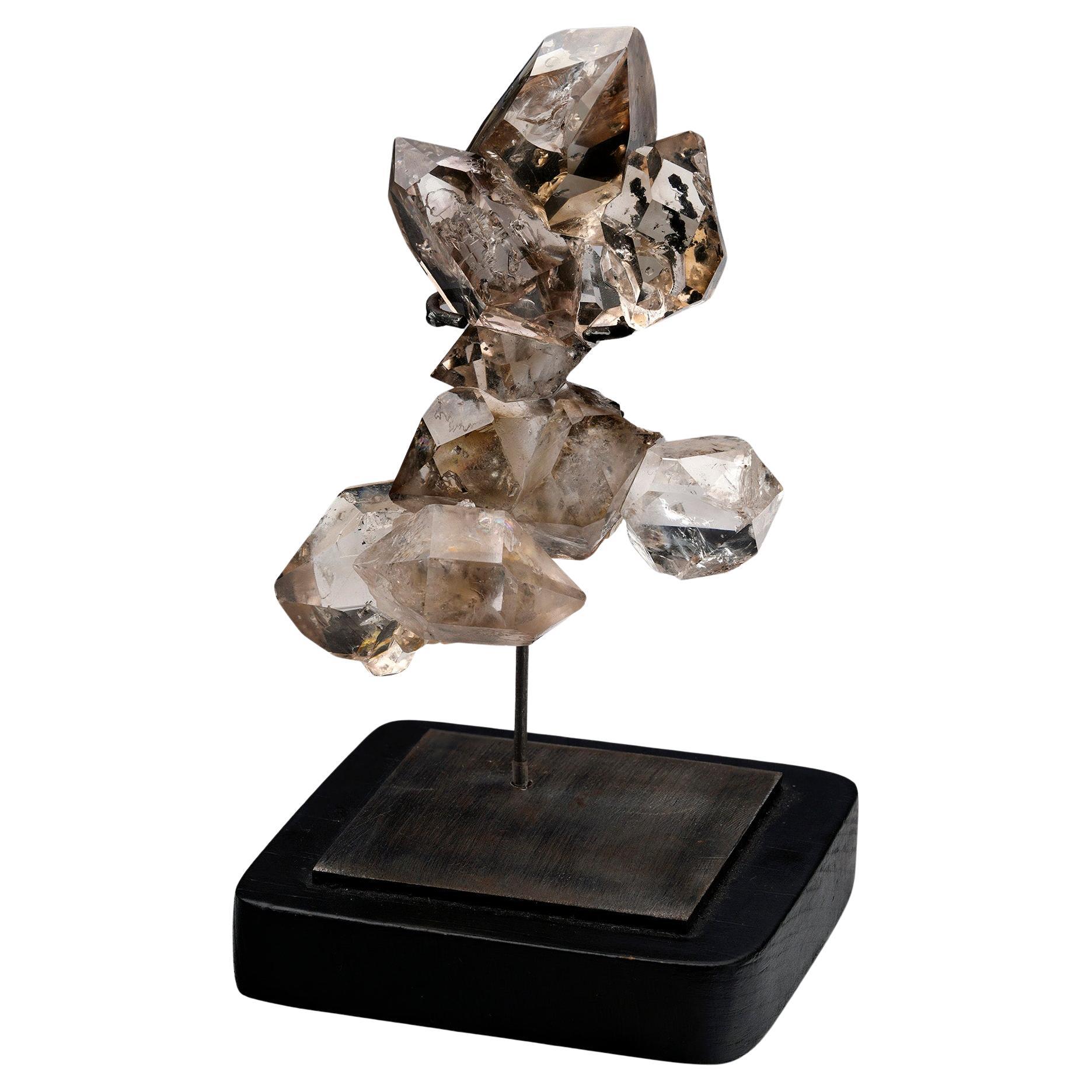 Grappe de diamants Herkimer en vente
