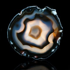 Fetta di agata brasiliana autentica – Geode naturale levigata