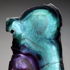 Lámpara de fluorita mexicana Decoración de lujo única con cristales naturales