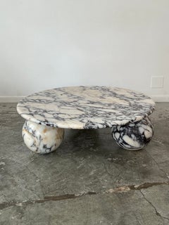 Circular marble coffee table 