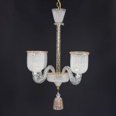 Midcentury Rugiada Murano Chandelier Attributed to Barovier & Toso