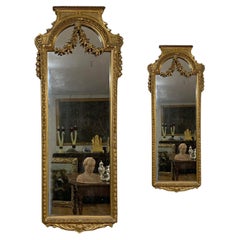 Mitte 19. Jahrhundert Paar neoklassische Toskana-Spiegel
